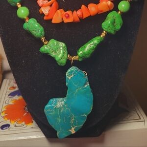 Studio Barse Turquoise and Green Necklace